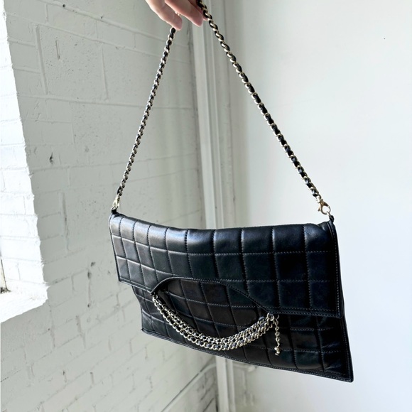 Chanel quilted box foldover envelope clutch - Picture 2 of 16